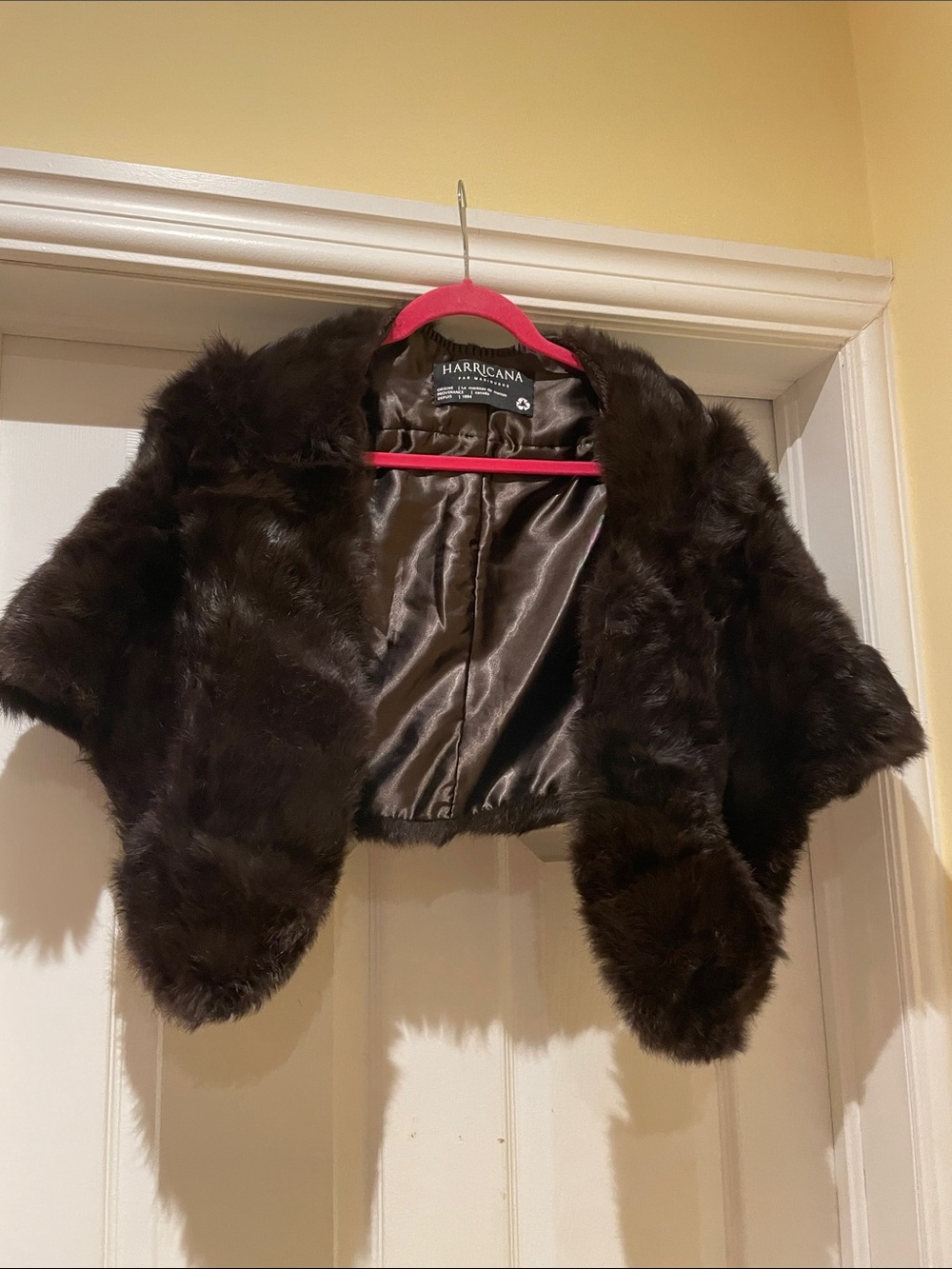 Harricana par Mariouche Brown Upcycled Fur Stole Capelet Old Hollywood Glam